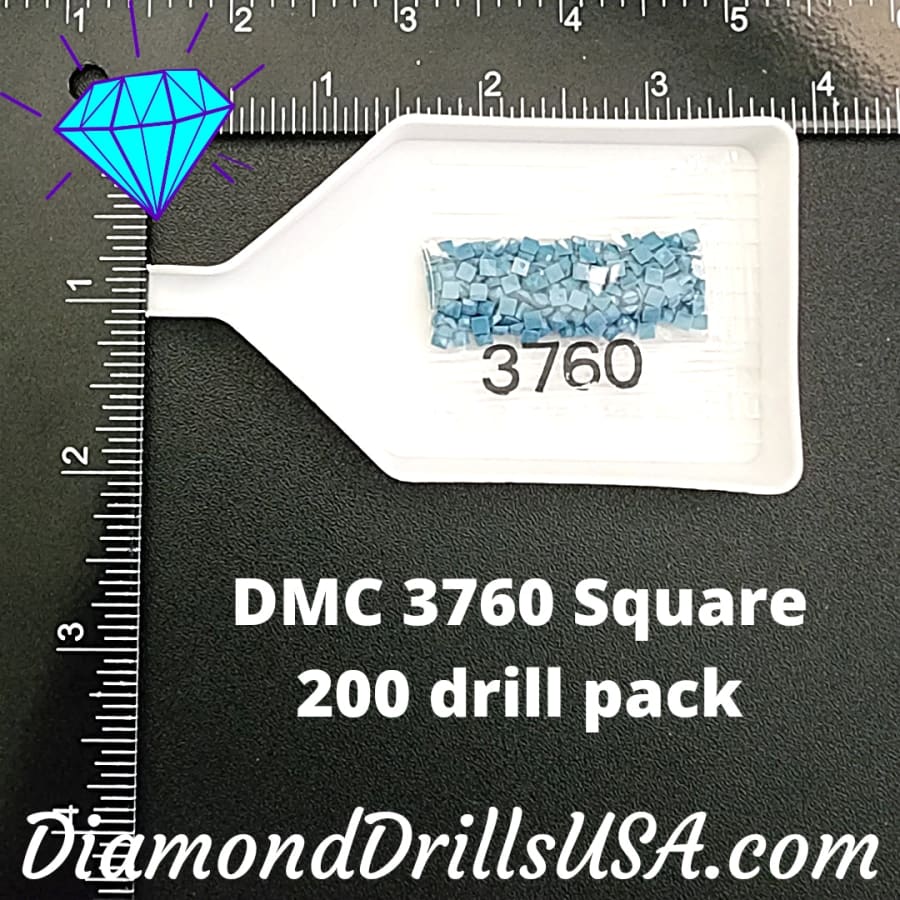 DMC 3760 SQUARE 5D Diamond Painting Drills Beads DMC 3760 
