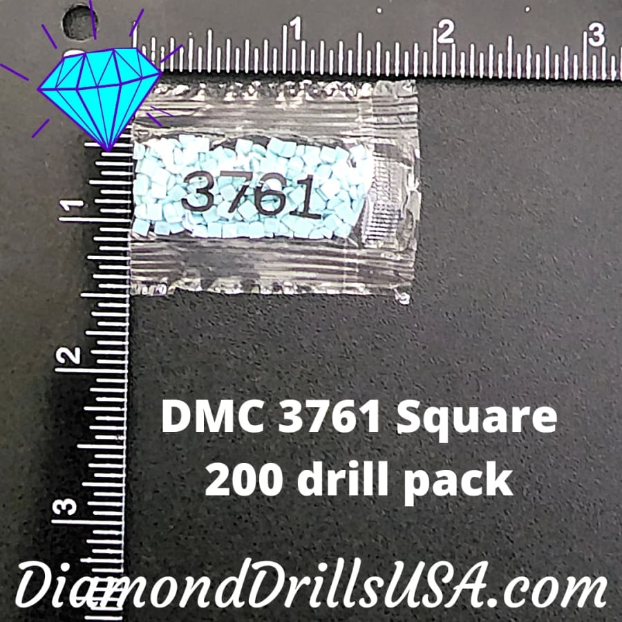 DMC 3761 SQUARE 5D Diamond Painting Drills Beads DMC 3761 