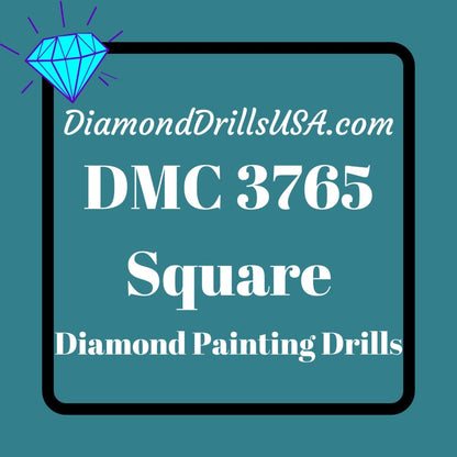 DMC 3765 SQUARE 5D Diamond Painting Drills Beads DMC 3765 