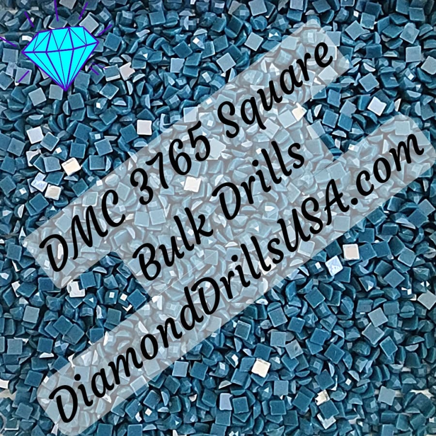 DMC 3765 SQUARE 5D Diamond Painting Drills Beads DMC 3765 