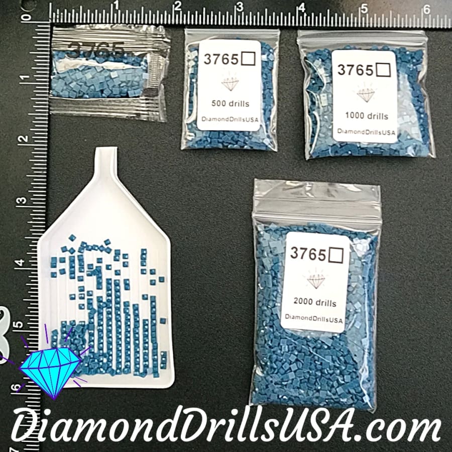DMC 3765 SQUARE 5D Diamond Painting Drills Beads DMC 3765 