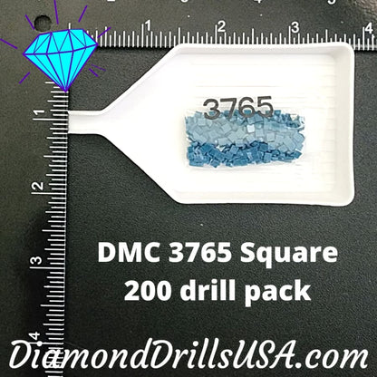 DMC 3765 SQUARE 5D Diamond Painting Drills Beads DMC 3765 