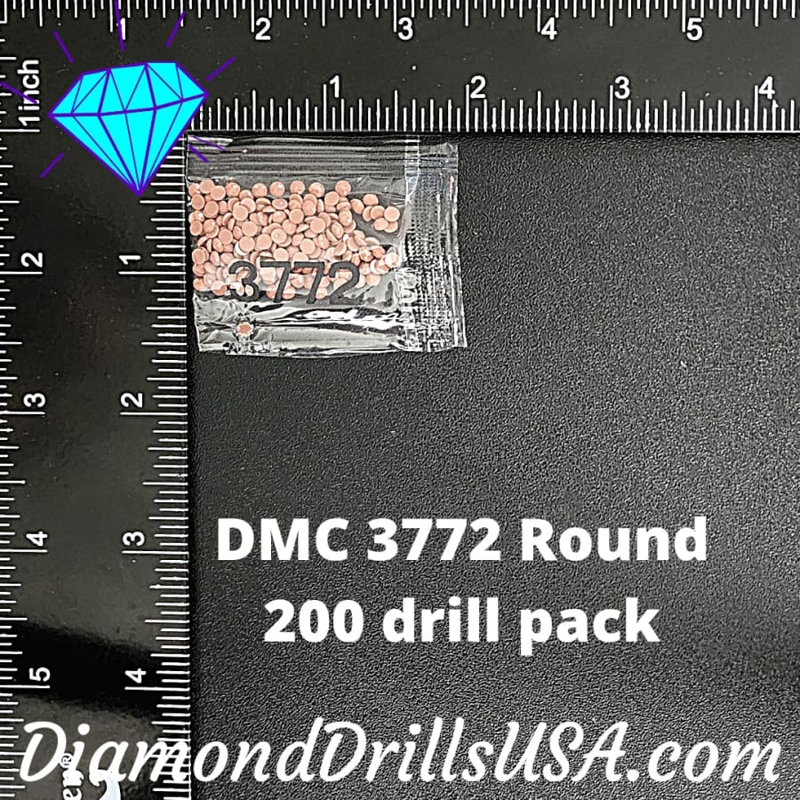 DMC 3772 ROUND 5D Diamond Painting Drills Beads DMC 3772 