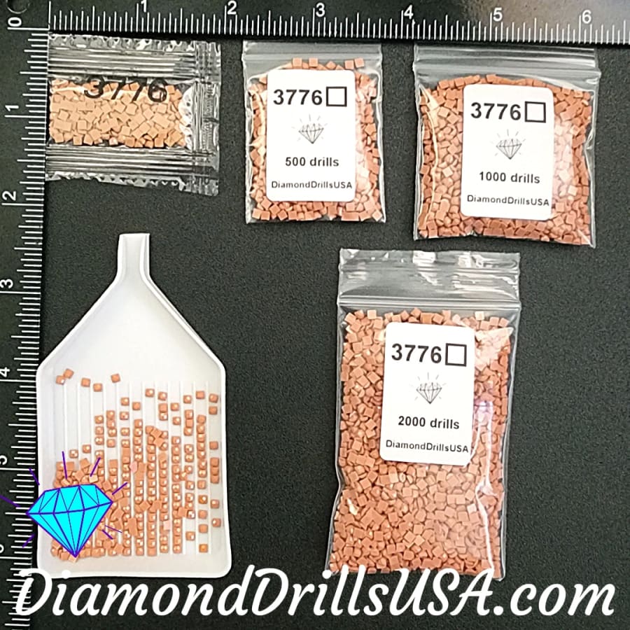 DMC 3776 SQUARE 5D Diamond Painting Drills Beads DMC 3776 