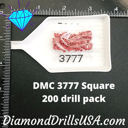 DMC 3777 SQUARE 5D Diamond Painting Drills Beads DMC 3777 