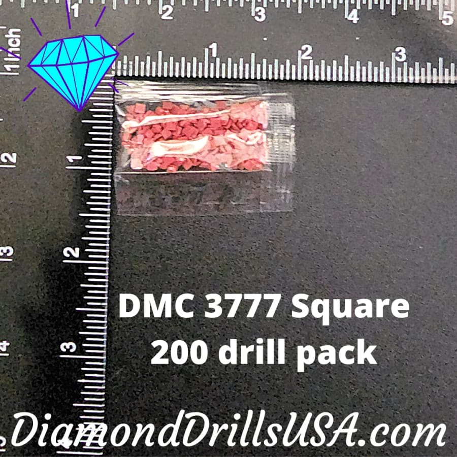 DMC 3777 SQUARE 5D Diamond Painting Drills Beads DMC 3777 