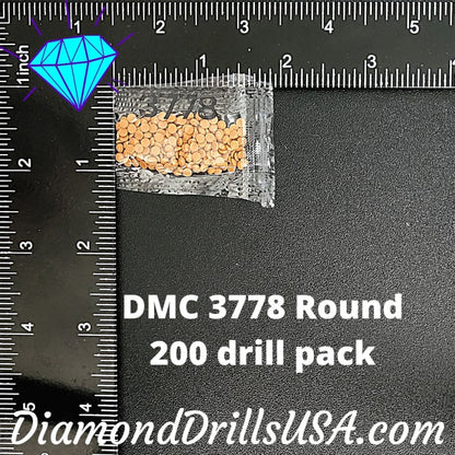 DMC 3778 ROUND 5D Diamond Painting Drills Beads DMC 3778 