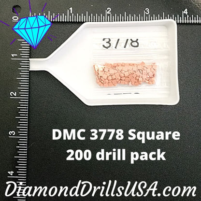 DMC 3778 SQUARE 5D Diamond Painting Drills Beads DMC 3778 