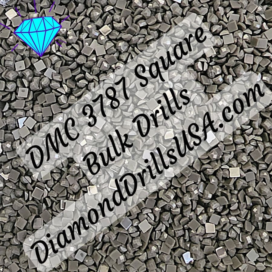 DMC 3787 SQUARE 5D Diamond Painting Drills Beads DMC 3787 