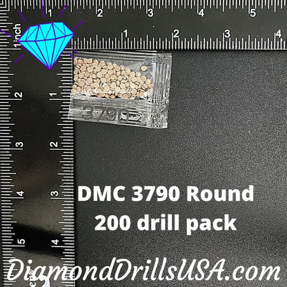 DMC 3790 ROUND 5D Diamond Painting Drills Beads DMC 3790 