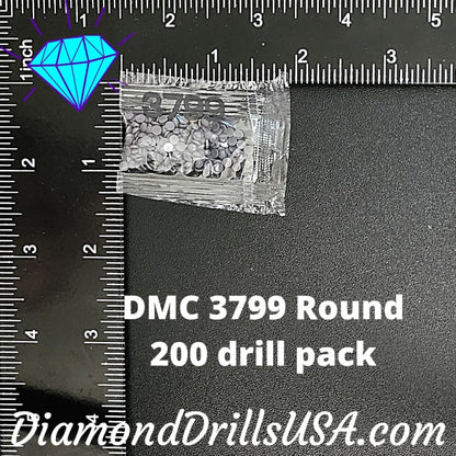 DMC 3799 ROUND 5D Diamond Painting Drills Beads DMC 3799 