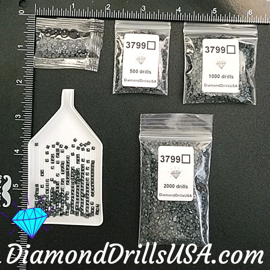 DMC 3799 SQUARE 5D Diamond Painting Drills Beads DMC 3799 