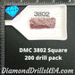 DMC 3802 SQUARE 5D Diamond Painting Drills Beads DMC 3802 