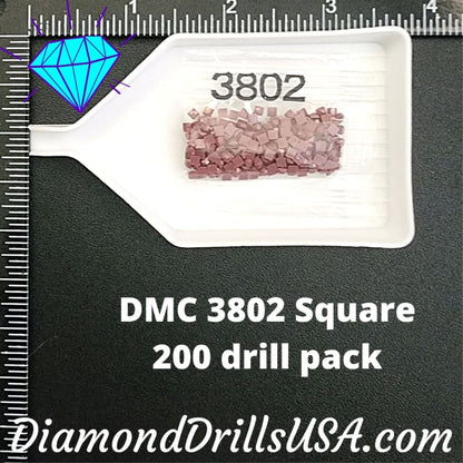 DMC 3802 SQUARE 5D Diamond Painting Drills Beads DMC 3802 