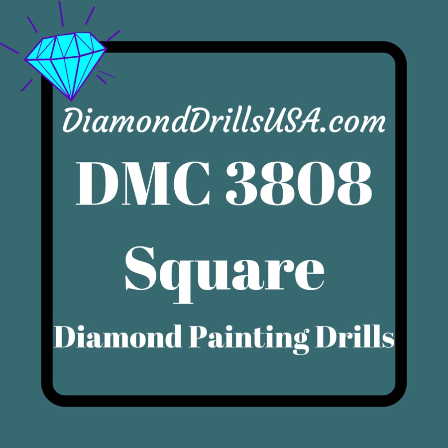 DMC 3808 SQUARE 5D Diamond Painting Drills Beads DMC 3808 