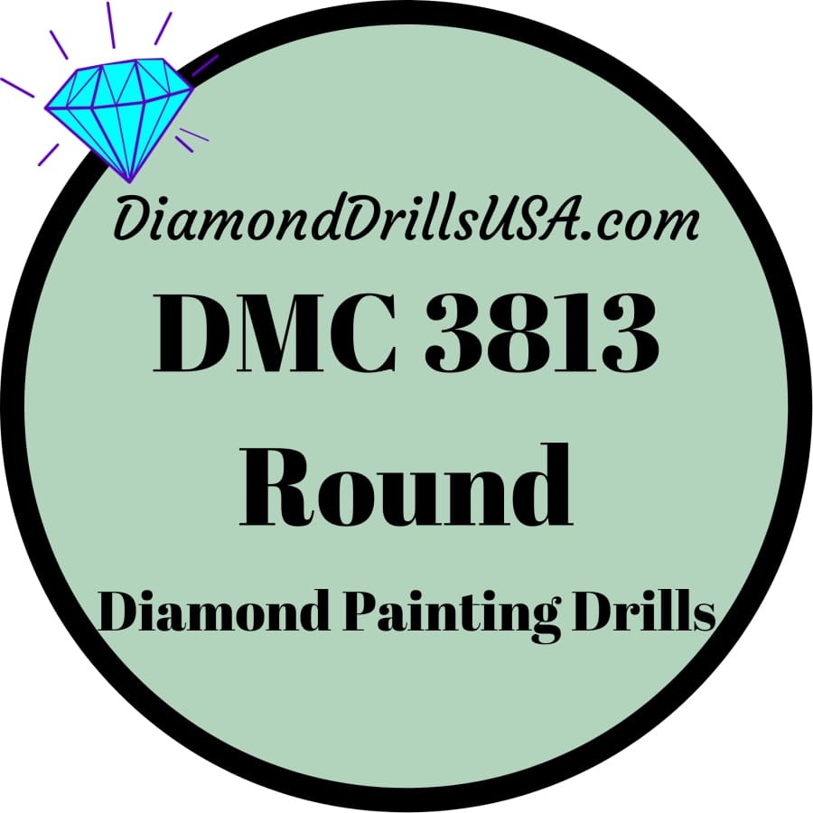 DMC 3813 ROUND 5D Diamond Painting Drills Beads DMC 3813 