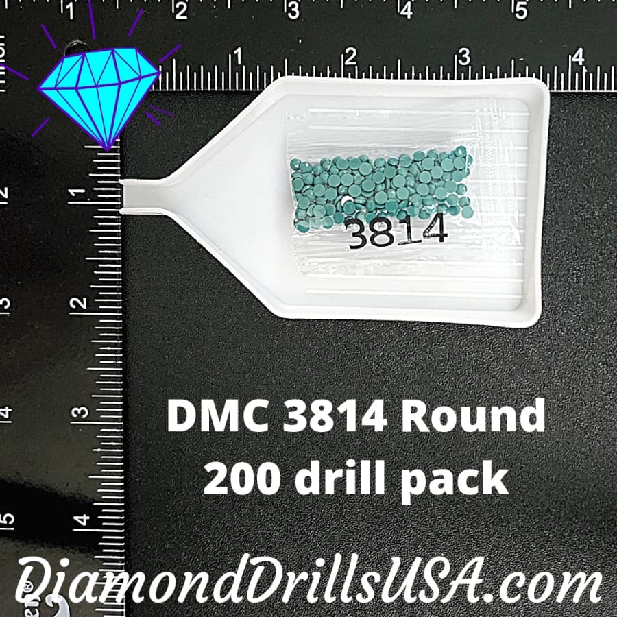 DMC 3814 ROUND 5D Diamond Painting Drills Beads DMC 3814 