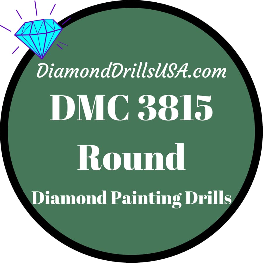 DMC 3815 ROUND 5D Diamond Painting Drills Beads DMC 3815 