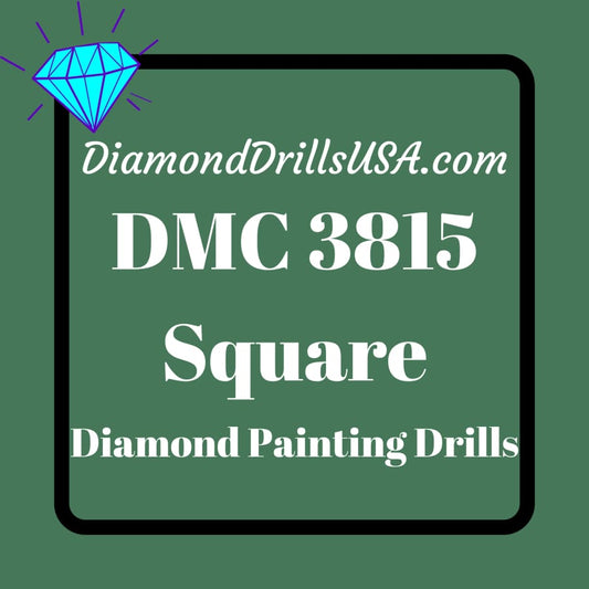 DMC 3815 SQUARE 5D Diamond Painting Drills Beads DMC 3815 