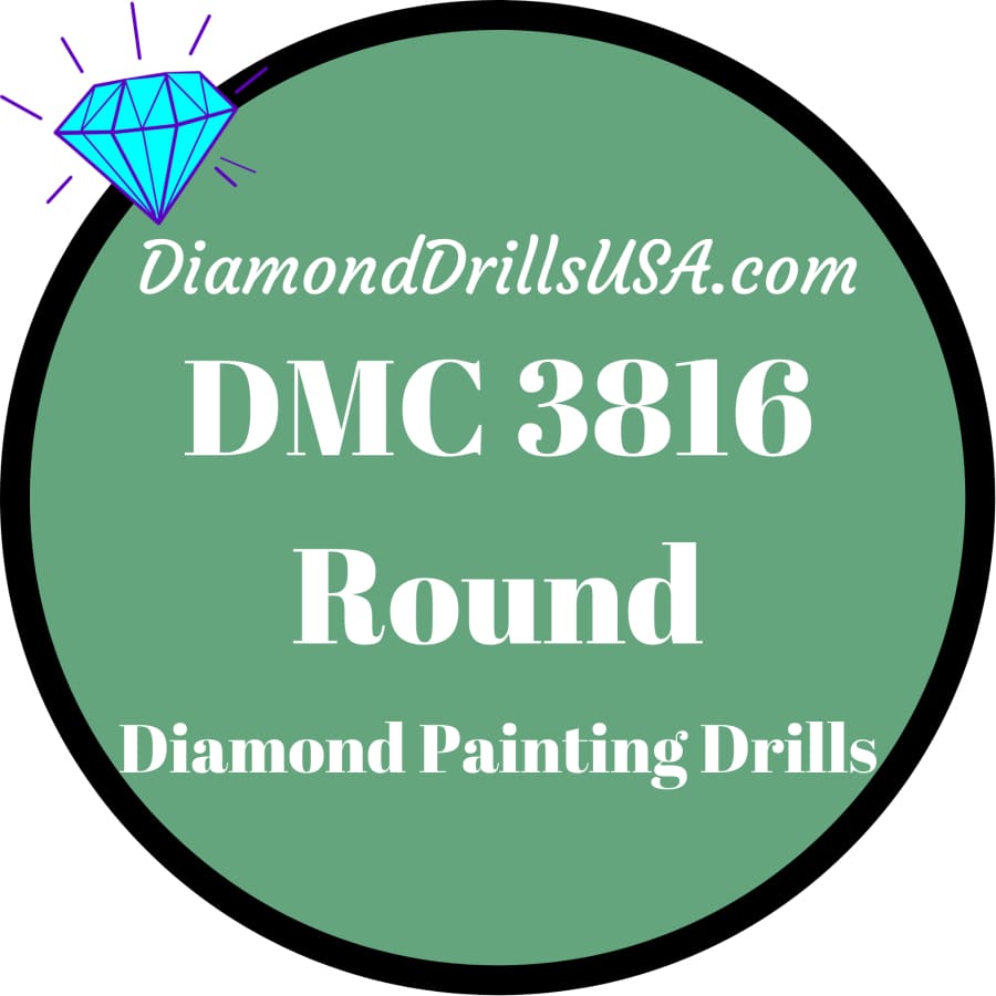 DMC 3816 ROUND 5D Diamond Painting Drills Beads DMC 3816 