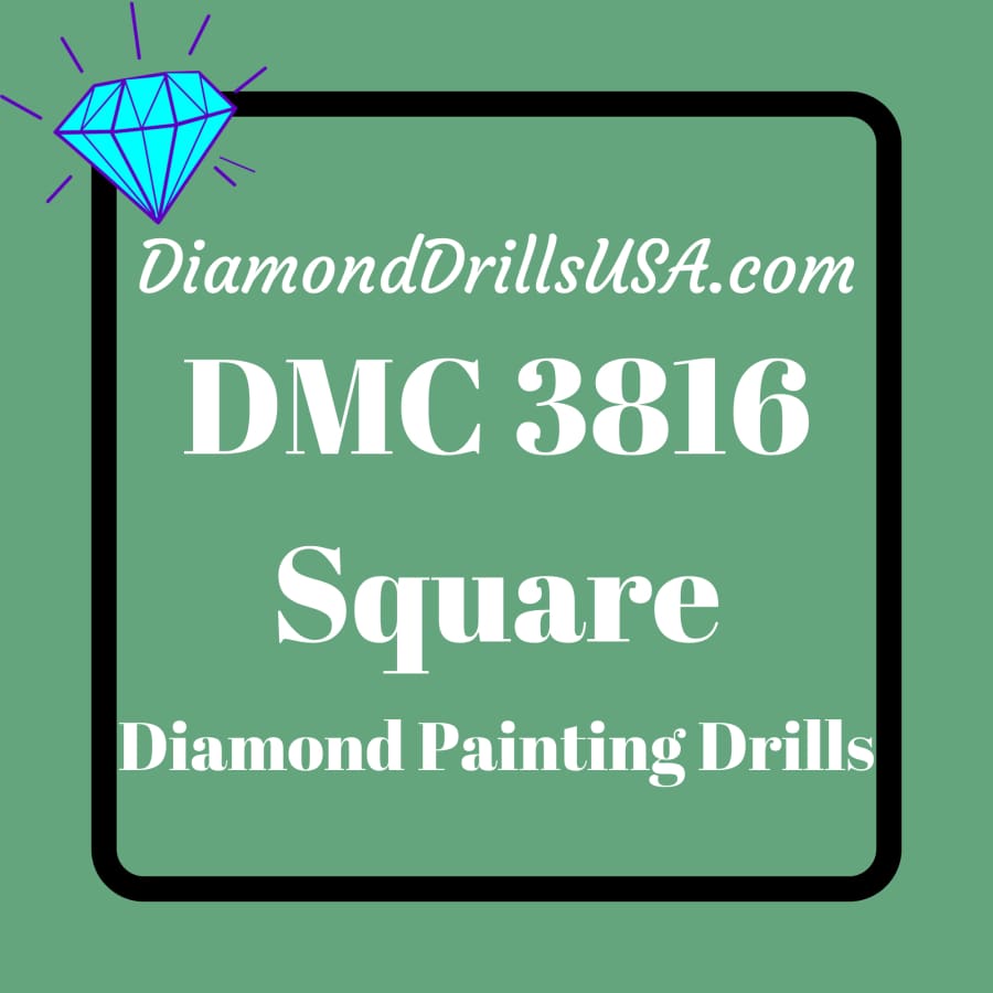 DMC 3816 SQUARE 5D Diamond Painting Drills Beads DMC 3816 