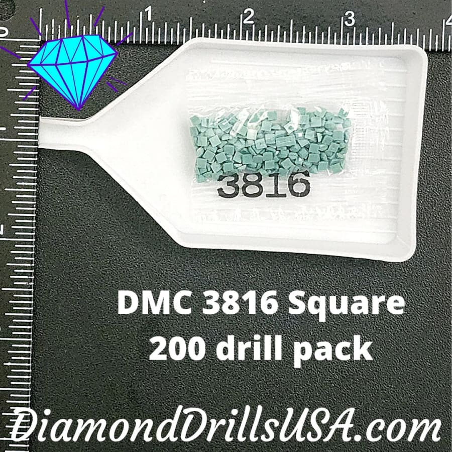 DMC 3816 SQUARE 5D Diamond Painting Drills Beads DMC 3816 