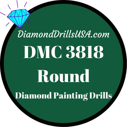 DMC 3818 ROUND 5D Diamond Painting Drills Beads DMC 3818 