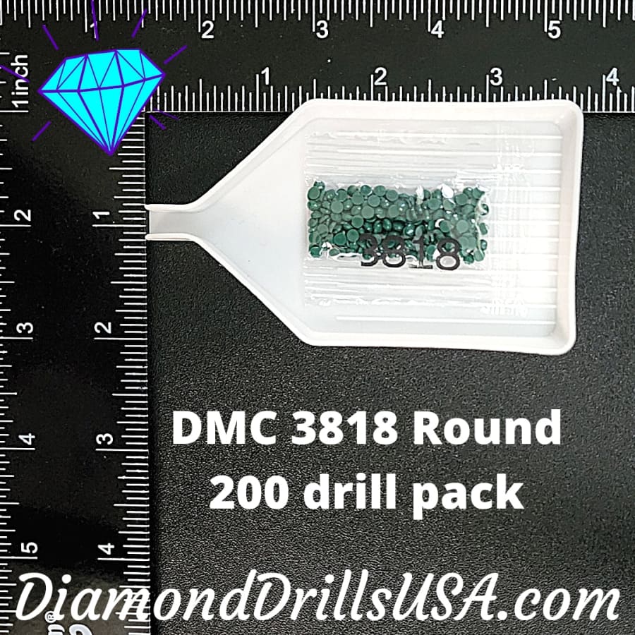DMC 3818 ROUND 5D Diamond Painting Drills Beads DMC 3818 