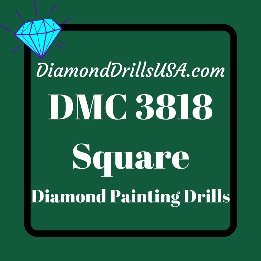 DMC 3818 SQUARE 5D Diamond Painting Drills Beads DMC 3818 