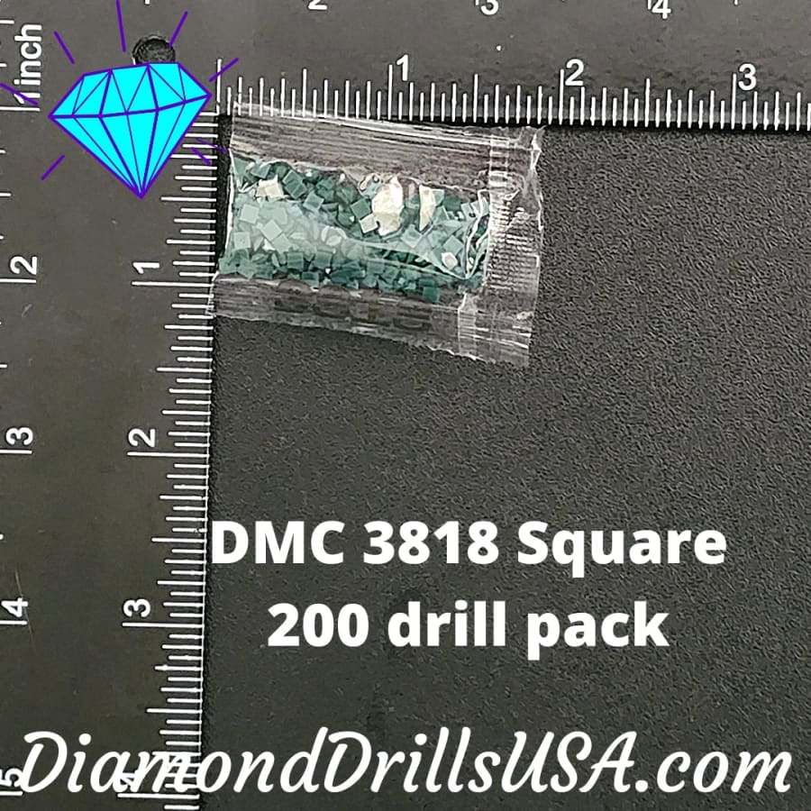 DMC 3818 SQUARE 5D Diamond Painting Drills Beads DMC 3818 