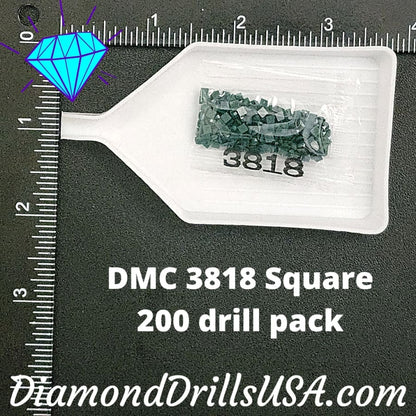 DMC 3818 SQUARE 5D Diamond Painting Drills Beads DMC 3818 