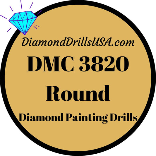 DMC 3820 ROUND 5D Diamond Painting Drills Beads DMC 3820 