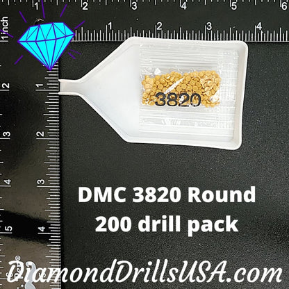 DMC 3820 ROUND 5D Diamond Painting Drills Beads DMC 3820 