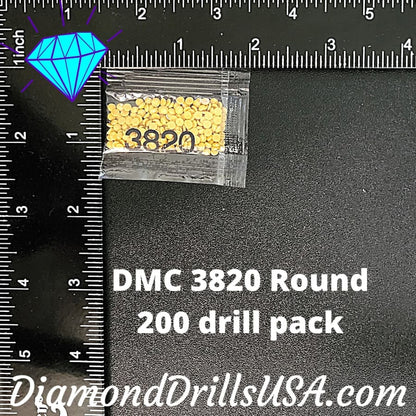 DMC 3820 ROUND 5D Diamond Painting Drills Beads DMC 3820 