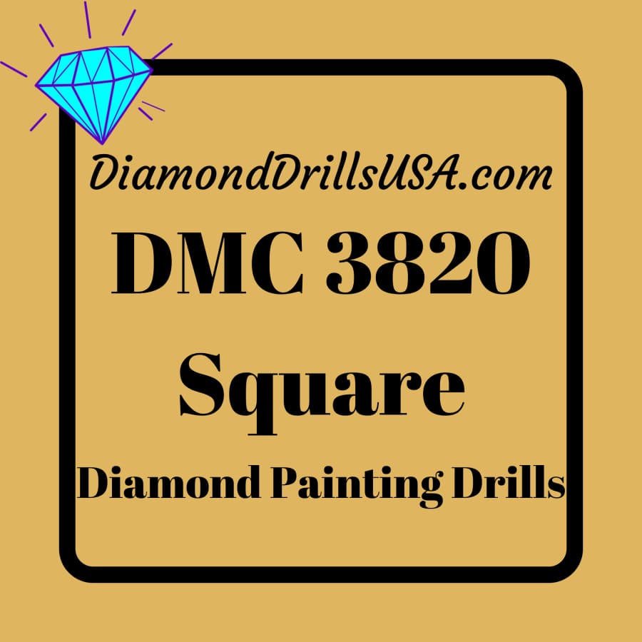 DMC 3820 SQUARE 5D Diamond Painting Drills Beads DMC 3820 