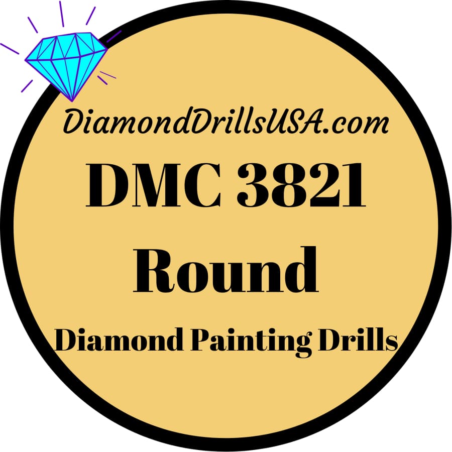 DMC 3821 ROUND 5D Diamond Painting Drills Beads DMC 3821 