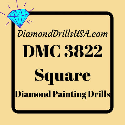DMC 3822 SQUARE 5D Diamond Painting Drills Beads DMC 3822 
