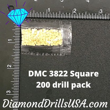 DMC 3822 SQUARE 5D Diamond Painting Drills Beads DMC 3822 