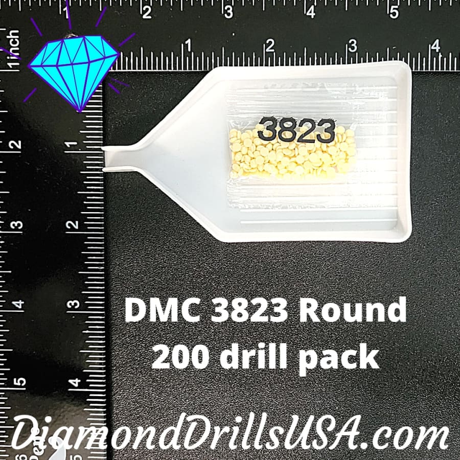 DMC 3823 ROUND 5D Diamond Painting Drills Beads DMC 3823 