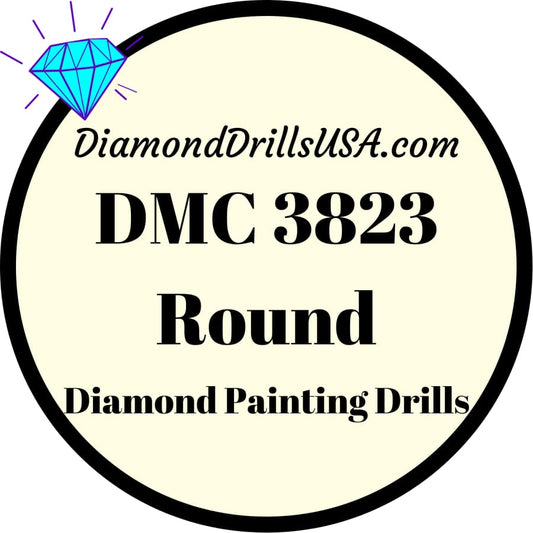 DMC 3823 ROUND 5D Diamond Painting Drills Beads DMC 3823 
