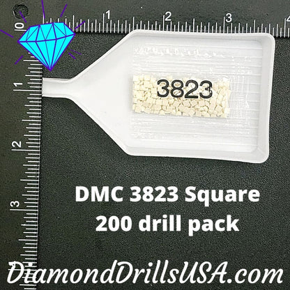 DMC 3823 SQUARE 5D Diamond Painting Drills Beads DMC 3823 
