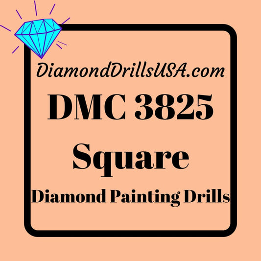 DMC 3825 SQUARE 5D Diamond Painting Drills Beads DMC 3825 