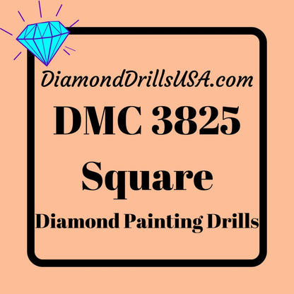 DMC 3825 SQUARE 5D Diamond Painting Drills Beads DMC 3825 