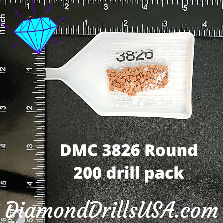 DMC 3826 ROUND 5D Diamond Painting Drills Beads DMC 3826 