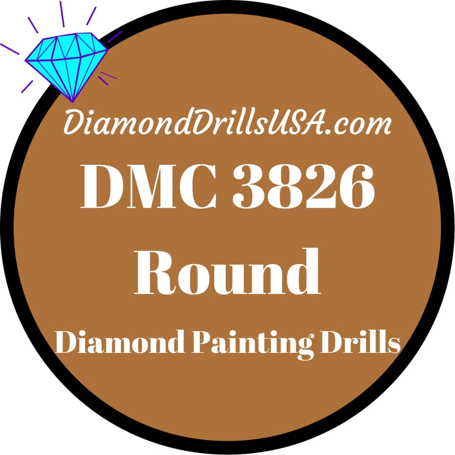 DMC 3826 ROUND 5D Diamond Painting Drills Beads DMC 3826 