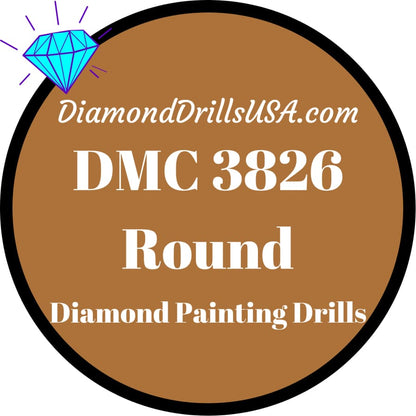 DMC 3826 ROUND 5D Diamond Painting Drills Beads DMC 3826 