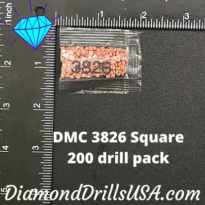 DMC 3826 SQUARE 5D Diamond Painting Drills Beads DMC 3826 