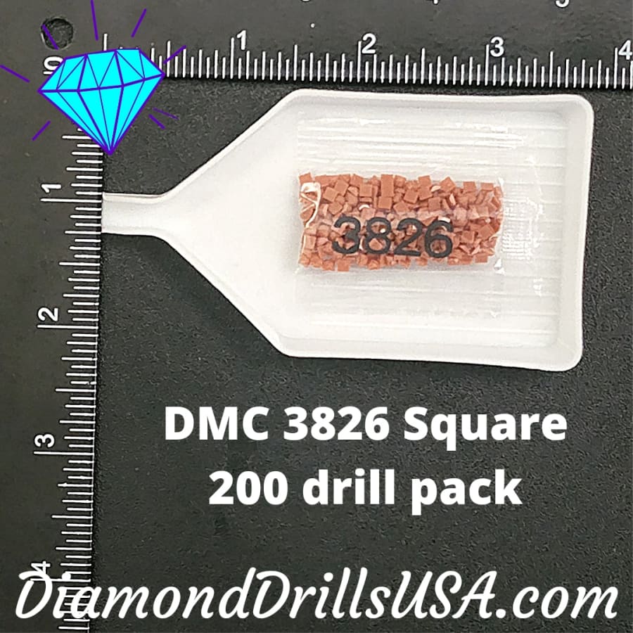 DMC 3826 SQUARE 5D Diamond Painting Drills Beads DMC 3826 
