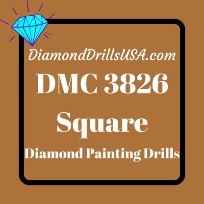 DMC 3826 SQUARE 5D Diamond Painting Drills Beads DMC 3826 