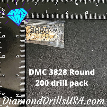 DMC 3828 ROUND 5D Diamond Painting Drills Beads DMC 3828 